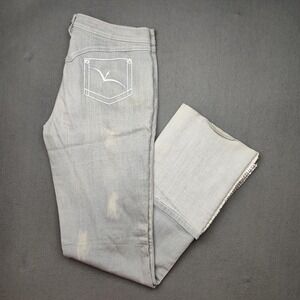 Apple Bottoms Jeans Womens 6 Bootcut Rhinestone Embellished Pockets Distressed